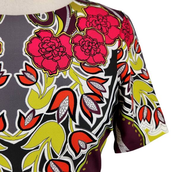 Hale Bob Floral Abstract Print Sheath Dress XS - Picture 2 of 6
